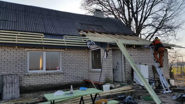 jauna dubultlatojuma izveide un difūzijas plēves ieklāšana
