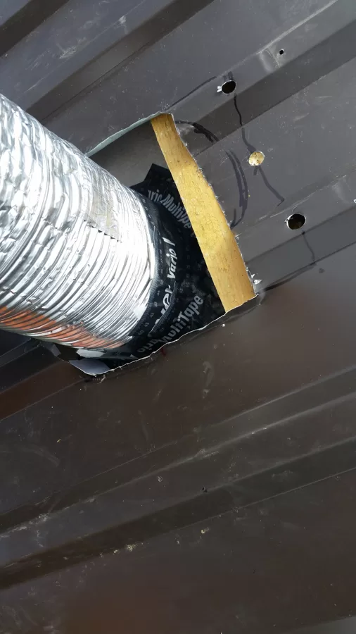 ventilācijas gofras iestrāde