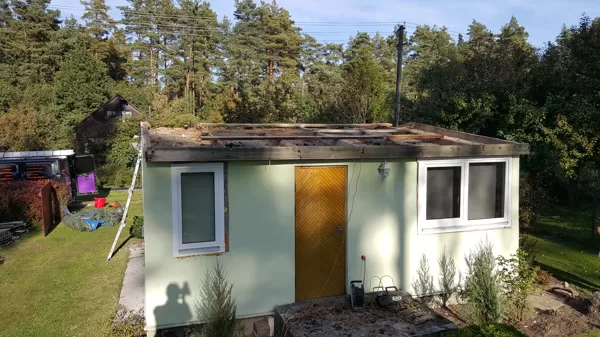 vecā seguma latojuma demontāža, sagatavošana siltināt