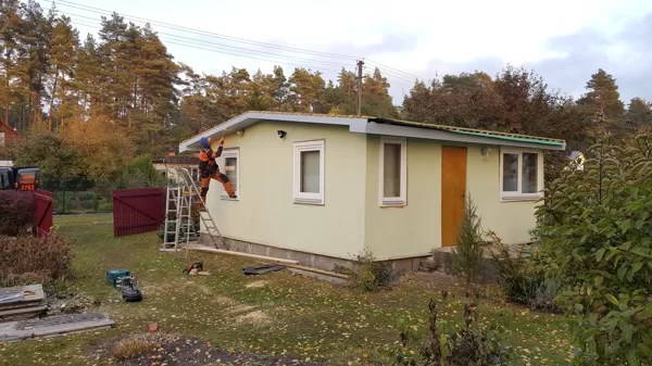 jumta kastes montāža, otreiz krāsošana